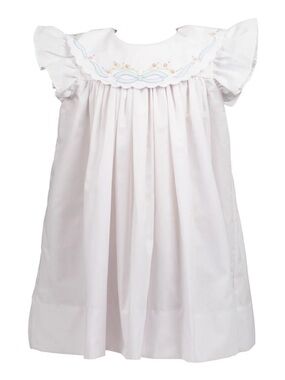 The Proper Peony Pink Girls' Embroidered Dress